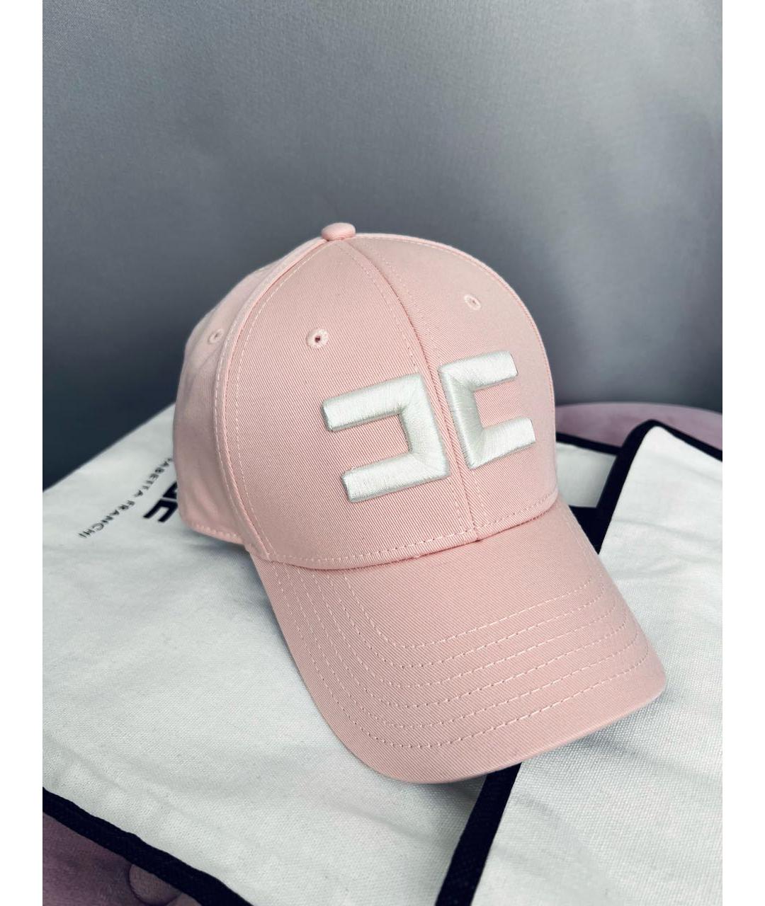 ELISABETTA FRANCHI Розовая хлопковая кепка, фото 3