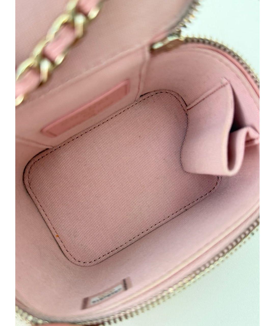 CHANEL Розовая кожаная сумка через плечо, фото 6