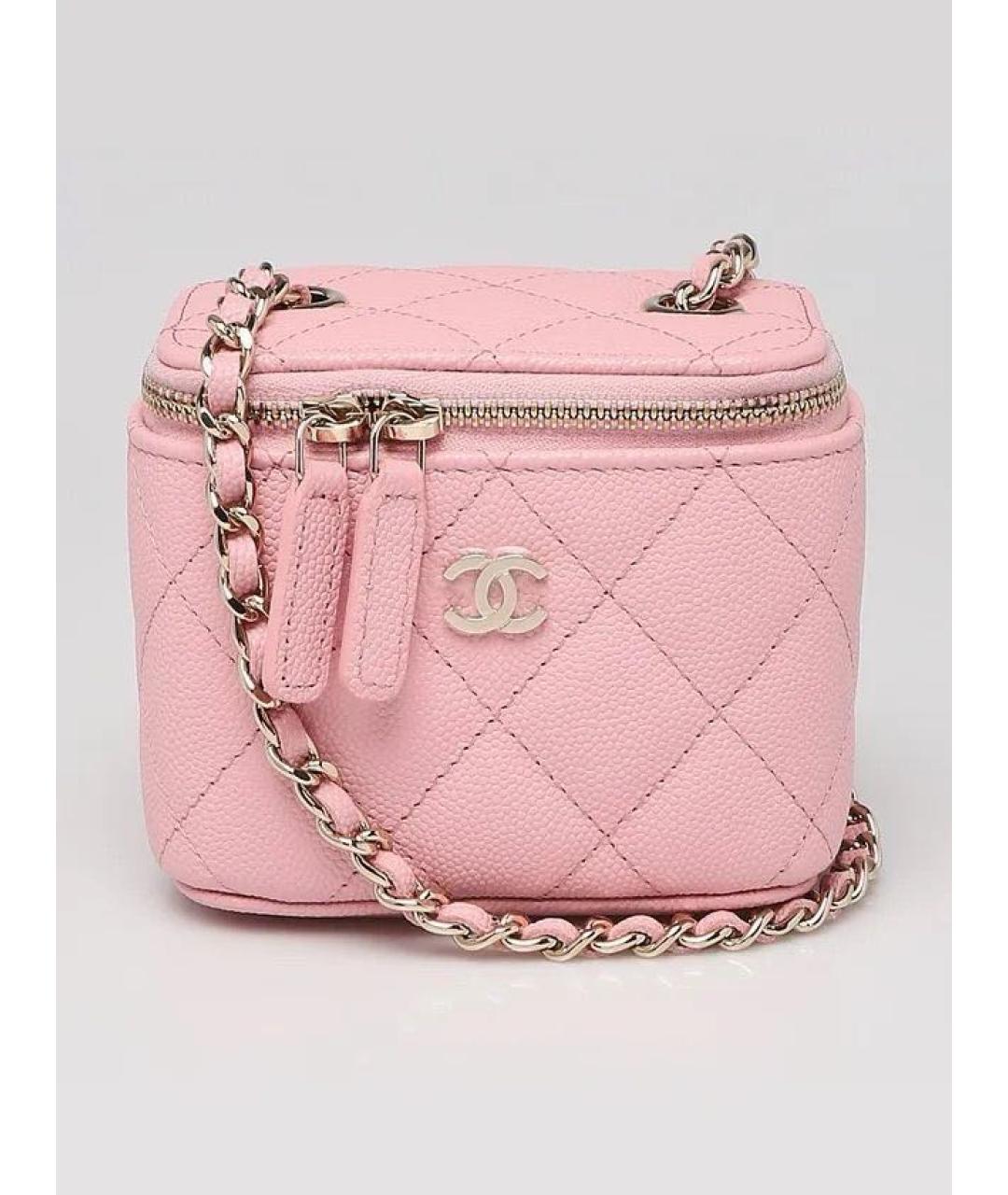 CHANEL Розовая кожаная сумка через плечо, фото 7