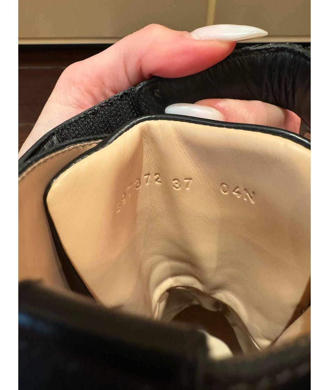 GUCCI Черные кожаные ботинки, фото 6