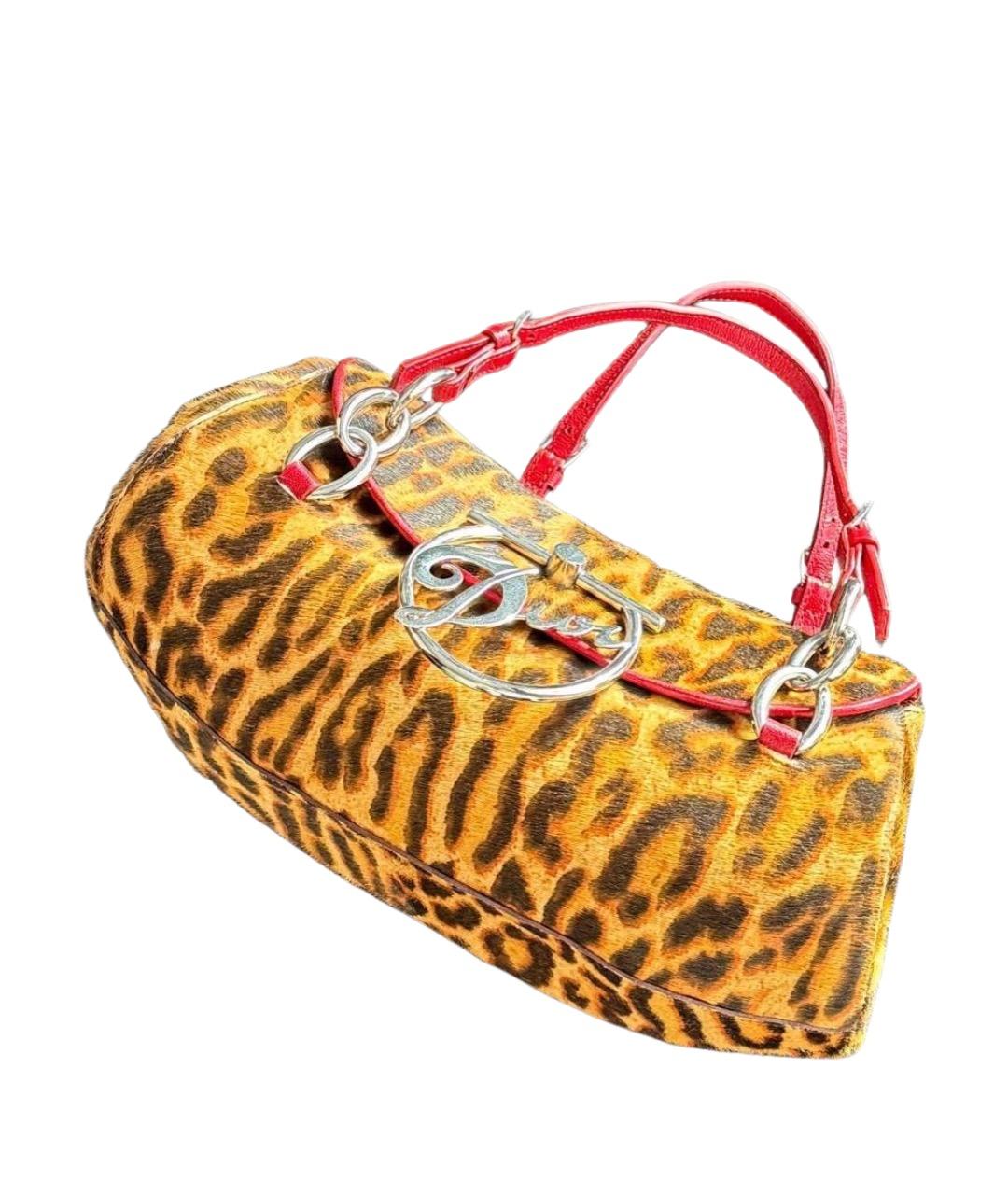 CHRISTIAN DIOR Мульти меховая сумка с короткими ручками, фото 1