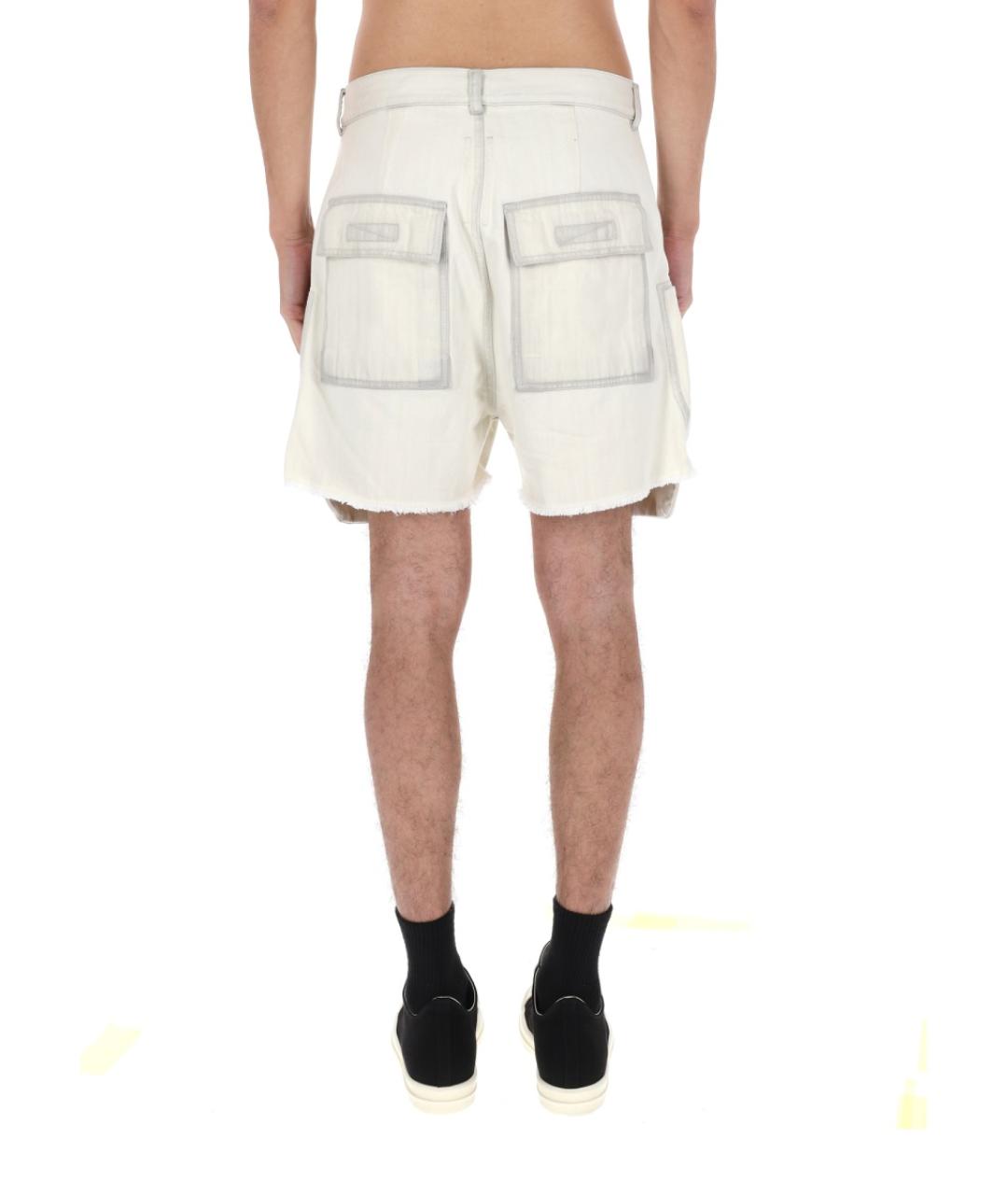 RICK OWENS DRKSHDW Белые хлопковые шорты, фото 5