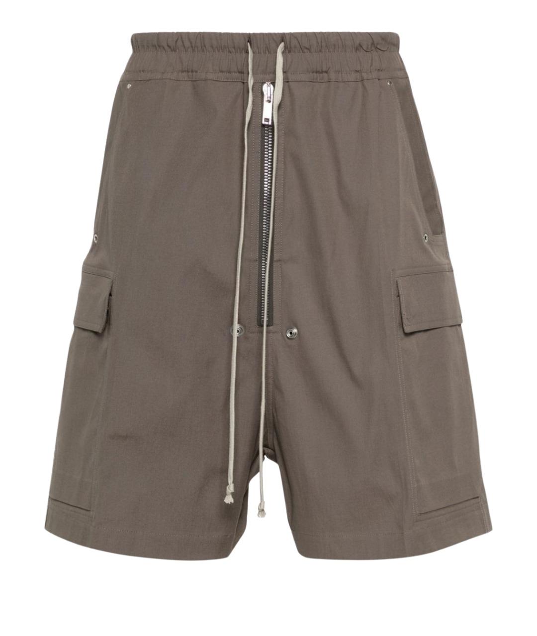 RICK OWENS Серые полиэстеровые шорты, фото 1