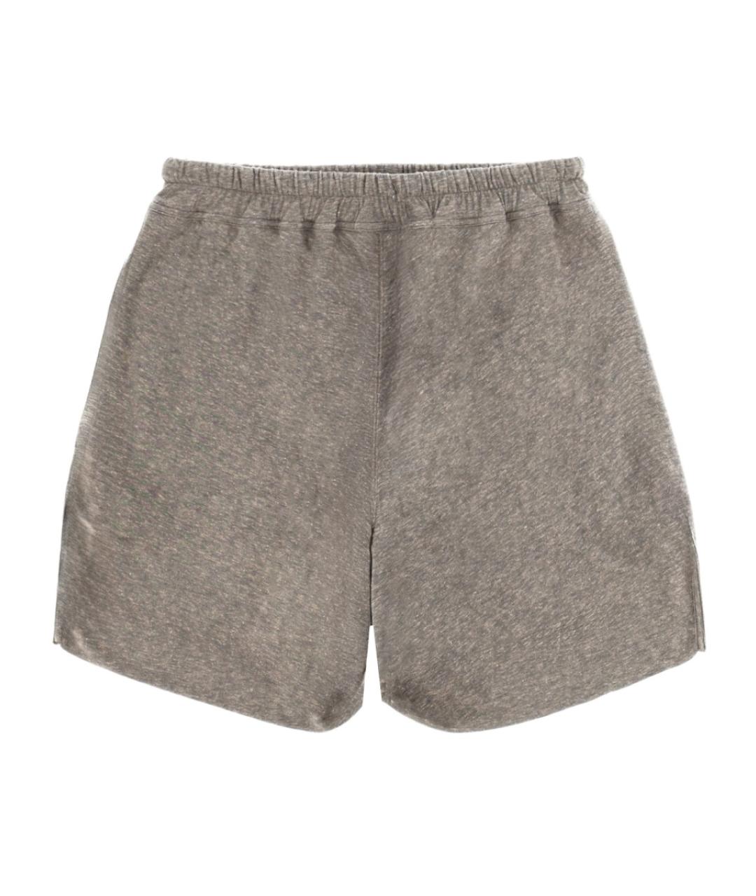 RICK OWENS Серые хлопковые шорты, фото 2