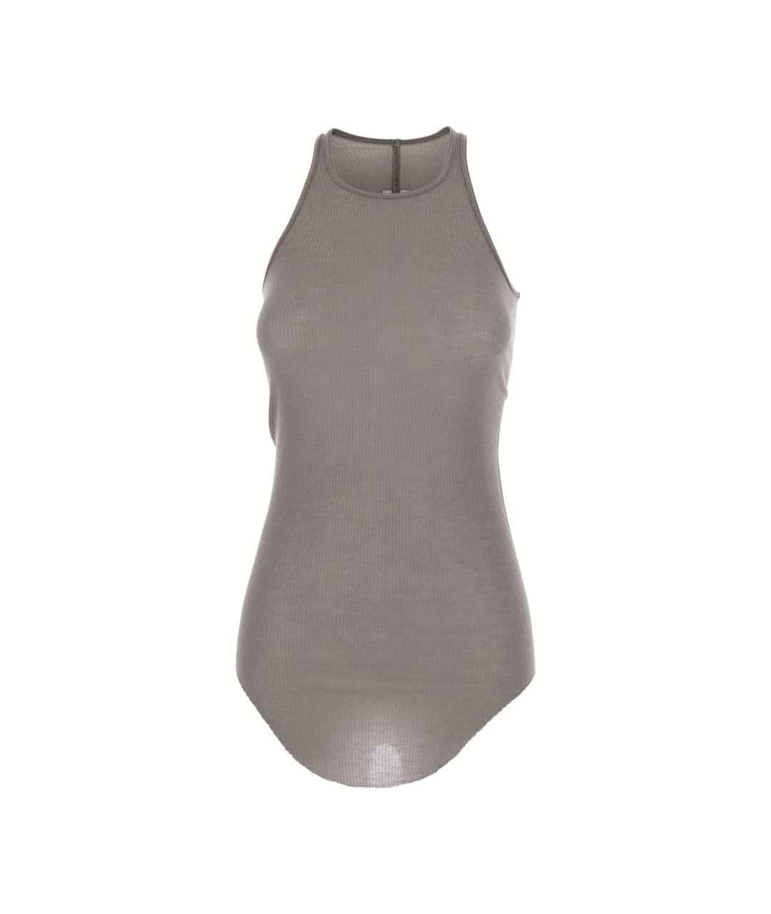 RICK OWENS Серая вискозная майка, фото 1