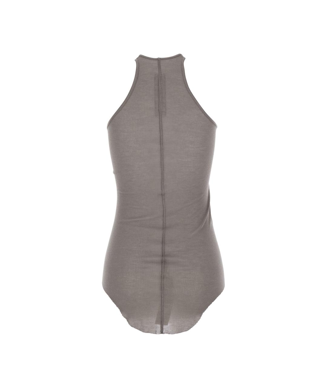 RICK OWENS Серая вискозная майка, фото 3