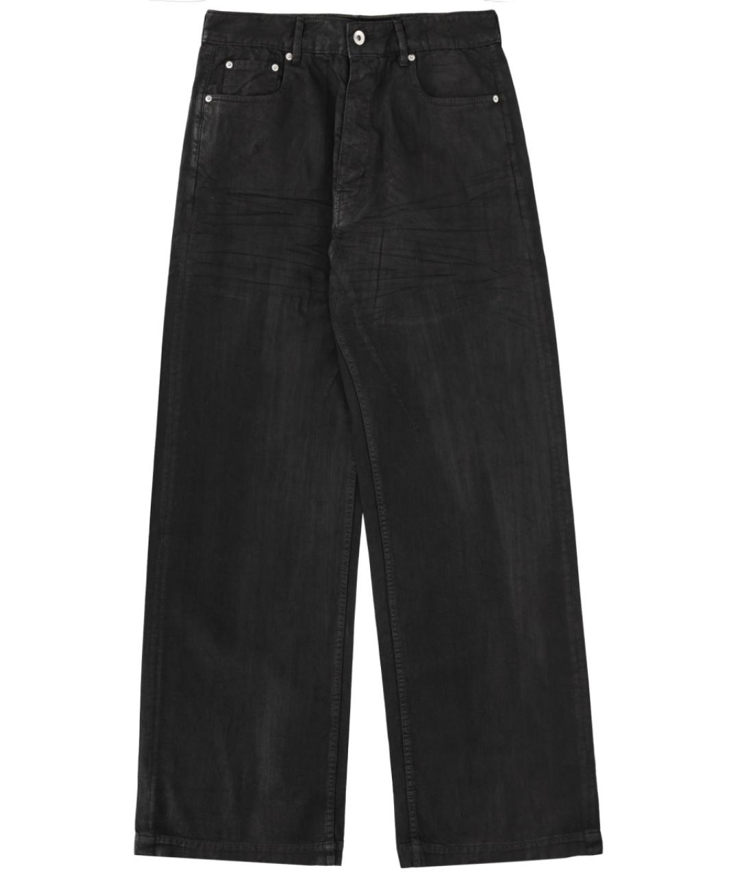 RICK OWENS DRKSHDW Черные хлопковые прямые джинсы, фото 1