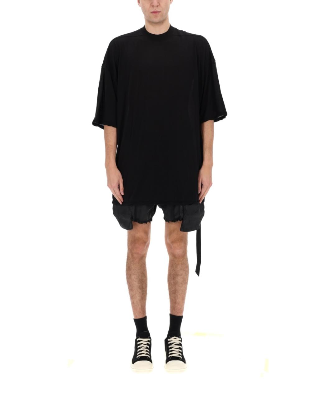 RICK OWENS DRKSHDW Черная хлопковая футболка, фото 3