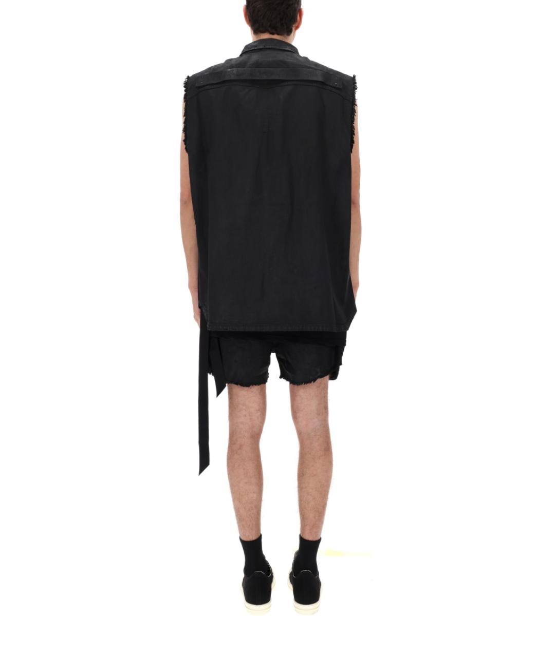 RICK OWENS DRKSHDW Черный хлопковый жилет, фото 5