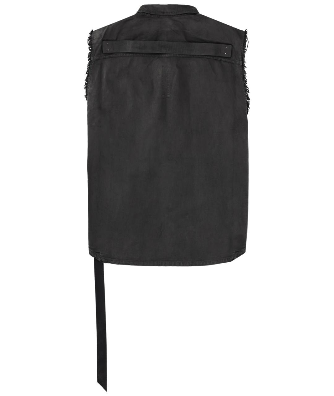 RICK OWENS DRKSHDW Черный хлопковый жилет, фото 2