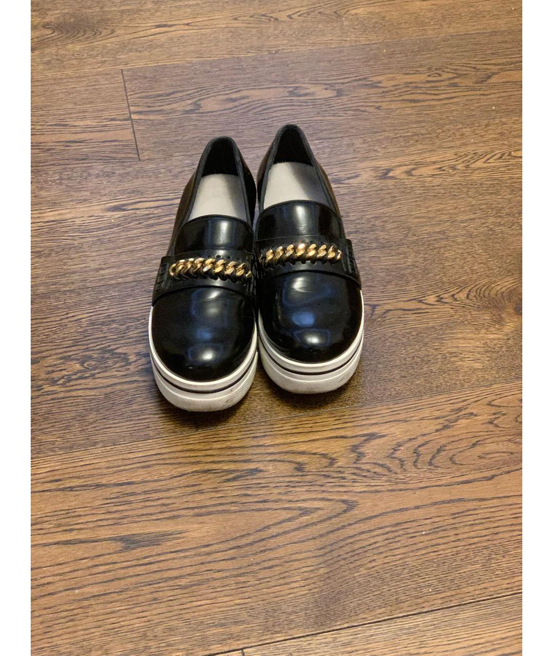 STELLA MCCARTNEY Черные кожаные лоферы, фото 3