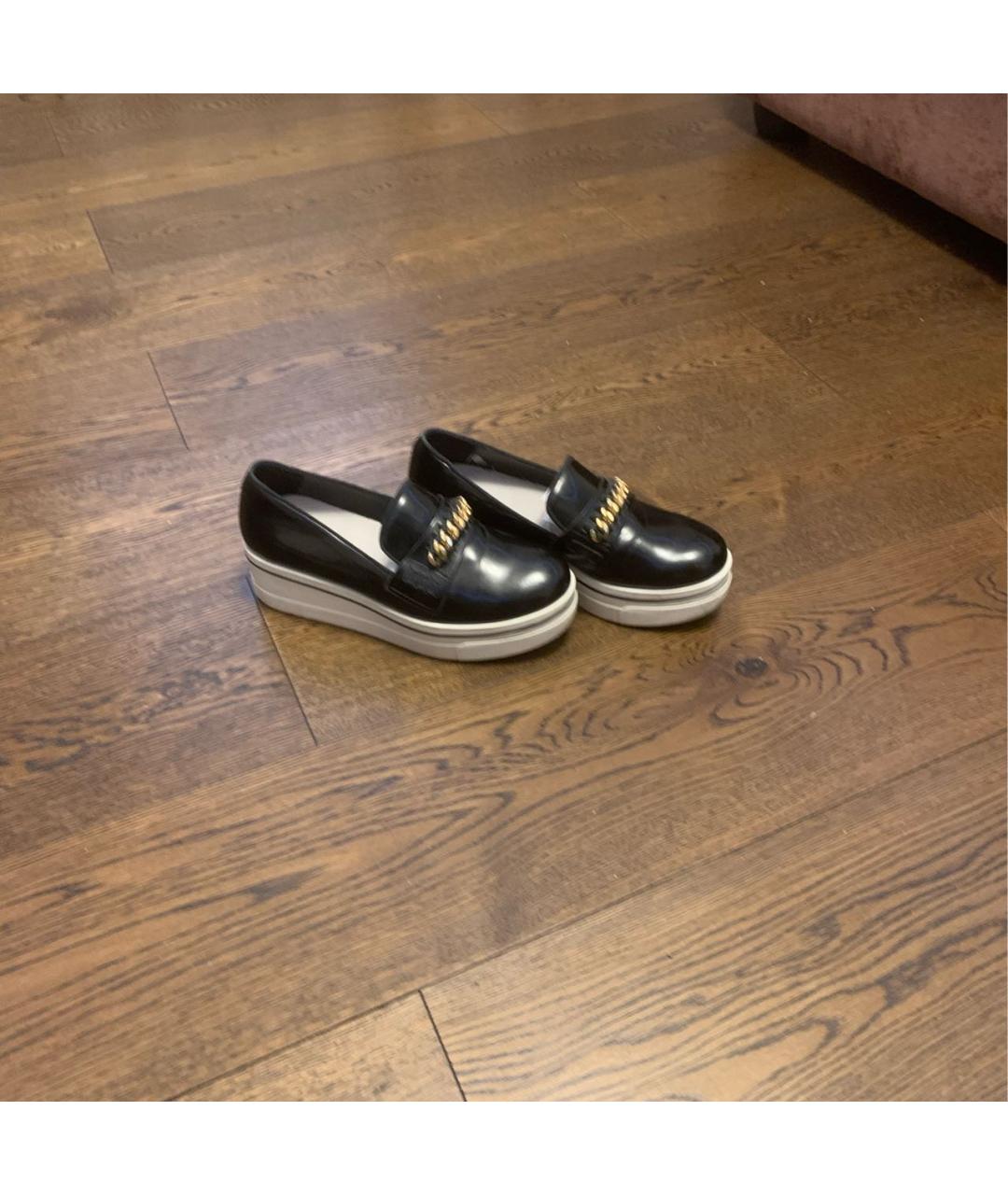 STELLA MCCARTNEY Черные кожаные лоферы, фото 2