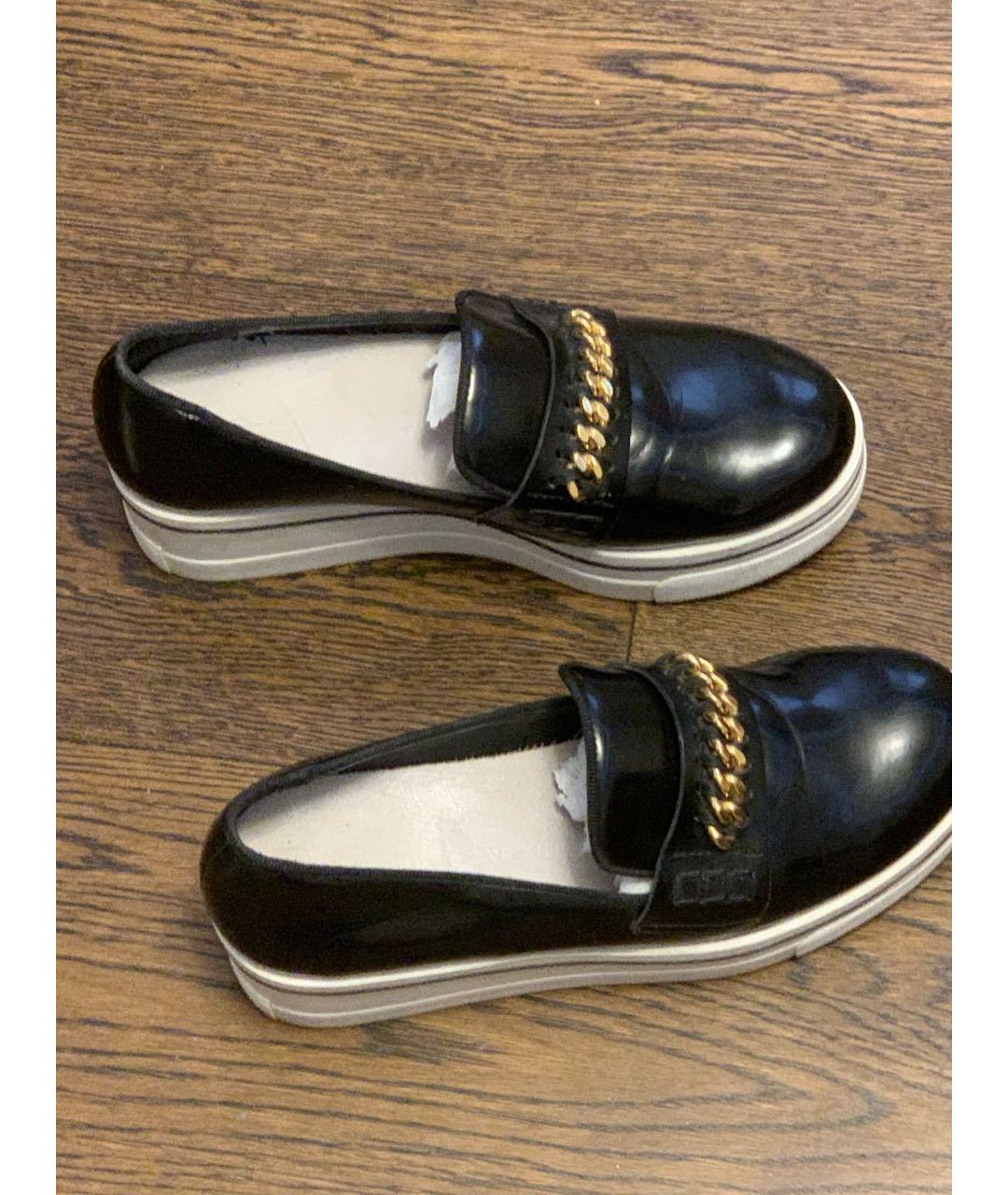 STELLA MCCARTNEY Черные кожаные лоферы, фото 4