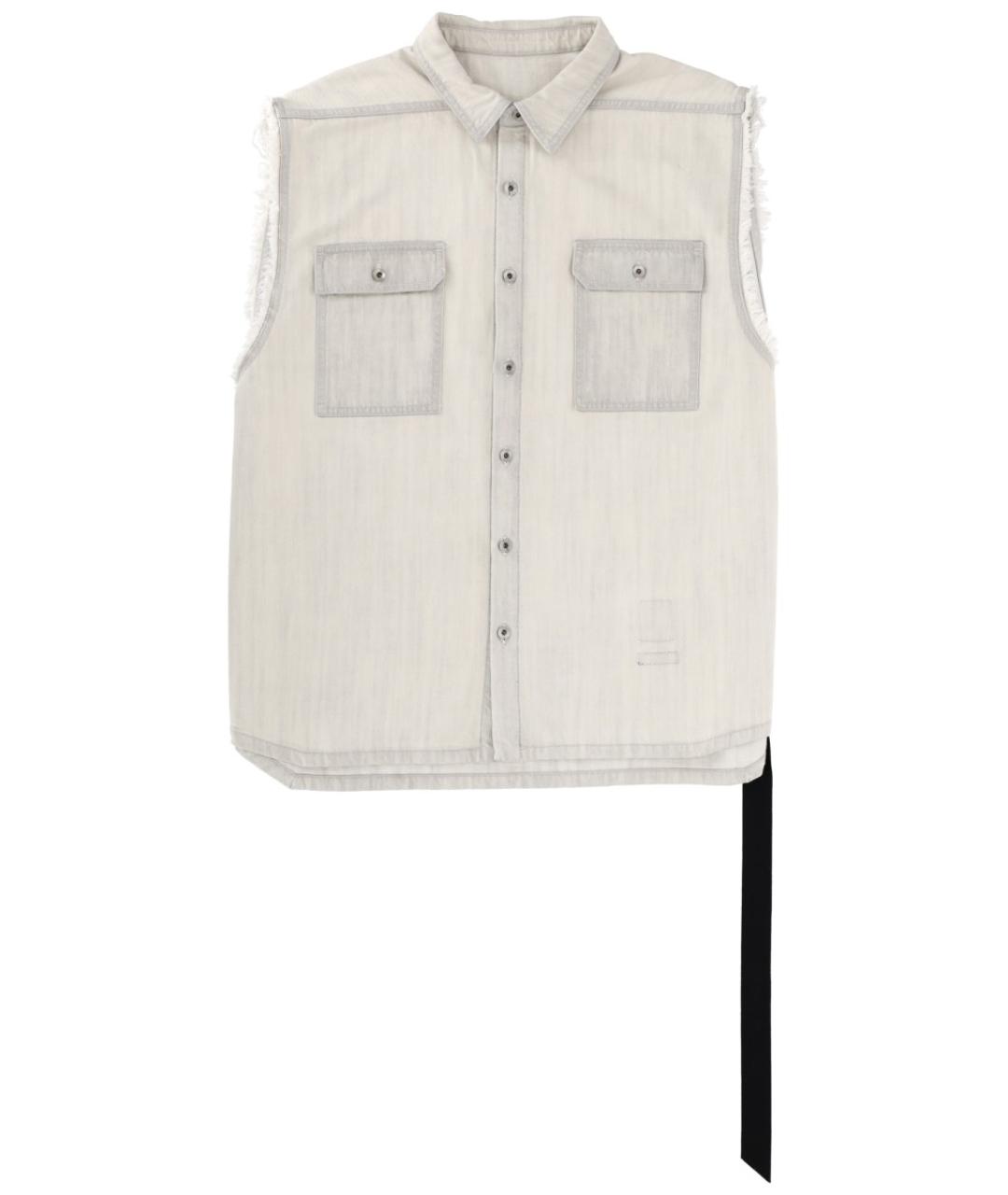 RICK OWENS DRKSHDW Белый хлопковый жилет, фото 1