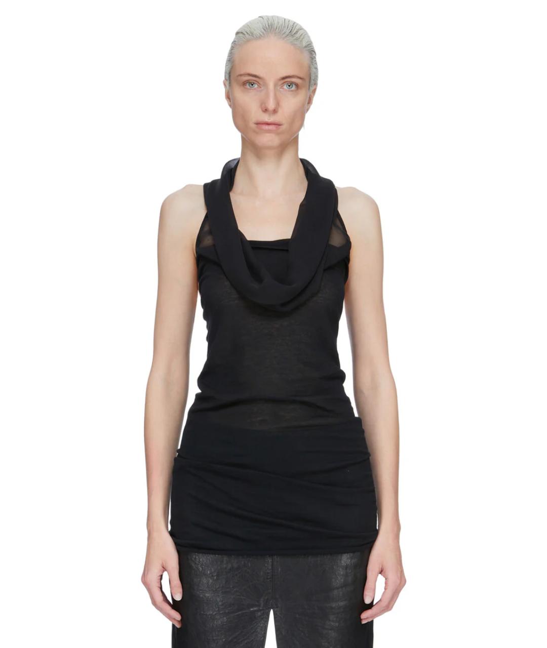 RICK OWENS Черная хлопковая блузы, фото 2