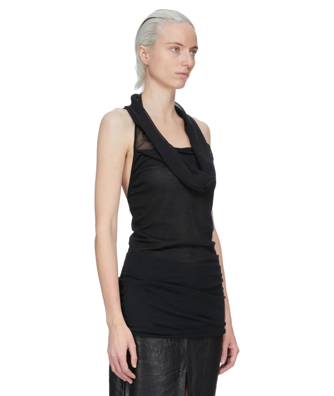 RICK OWENS Черная хлопковая блузы, фото 3