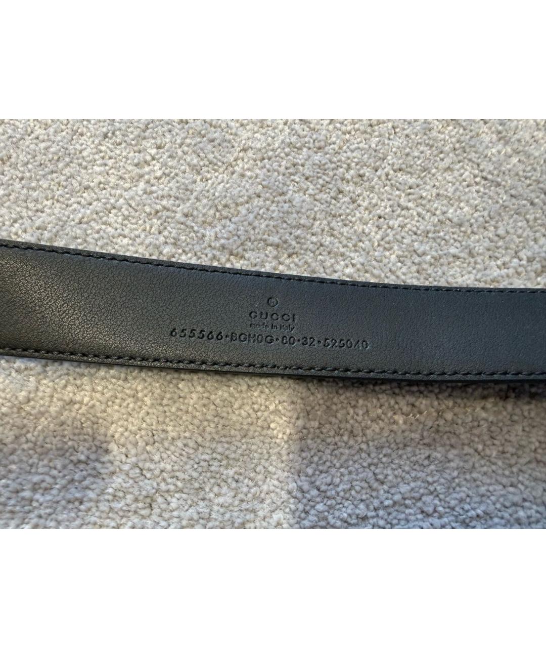 GUCCI Черный кожаный ремень, фото 3