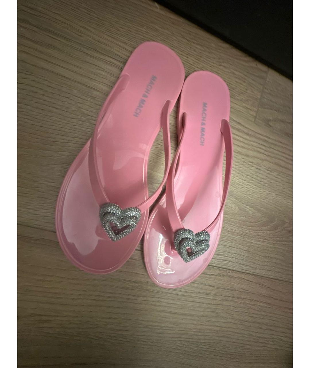MACH&MACH Розовые резиновые шлепанцы, фото 6