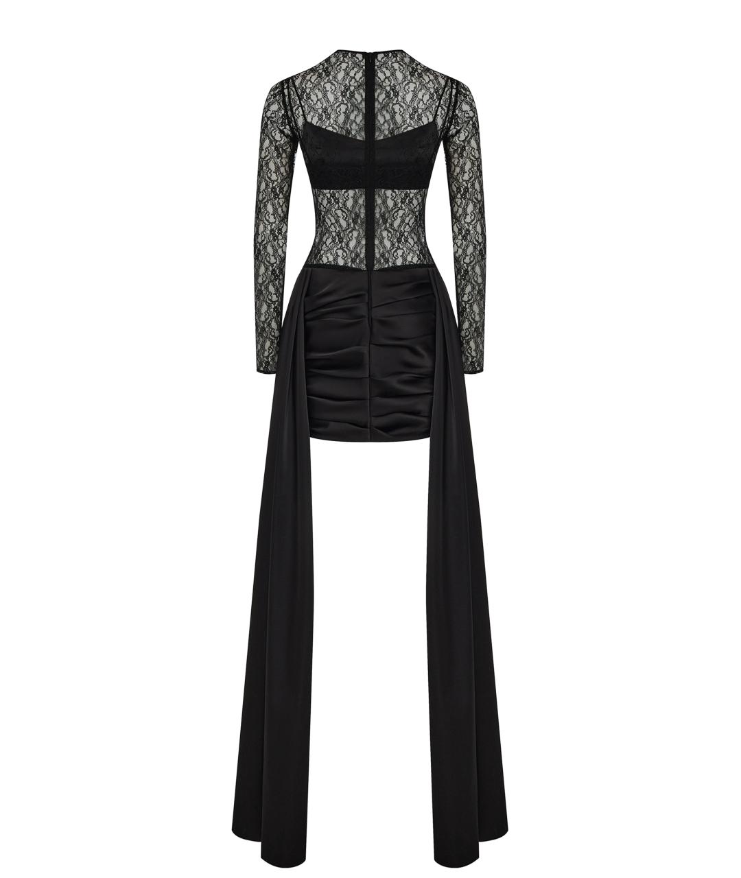 RASARIO Черное атласное вечернее платье, фото 2