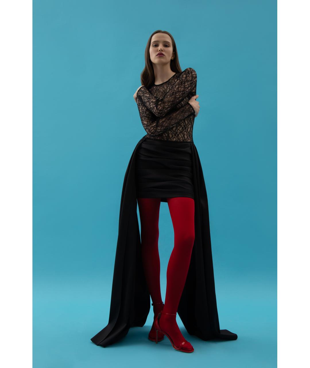 RASARIO Черное атласное вечернее платье, фото 3