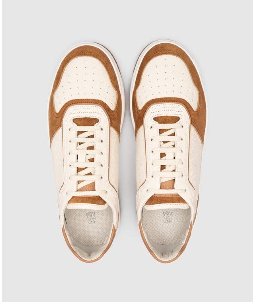 BRUNELLO CUCINELLI Кожаные низкие кроссовки / кеды, фото 4