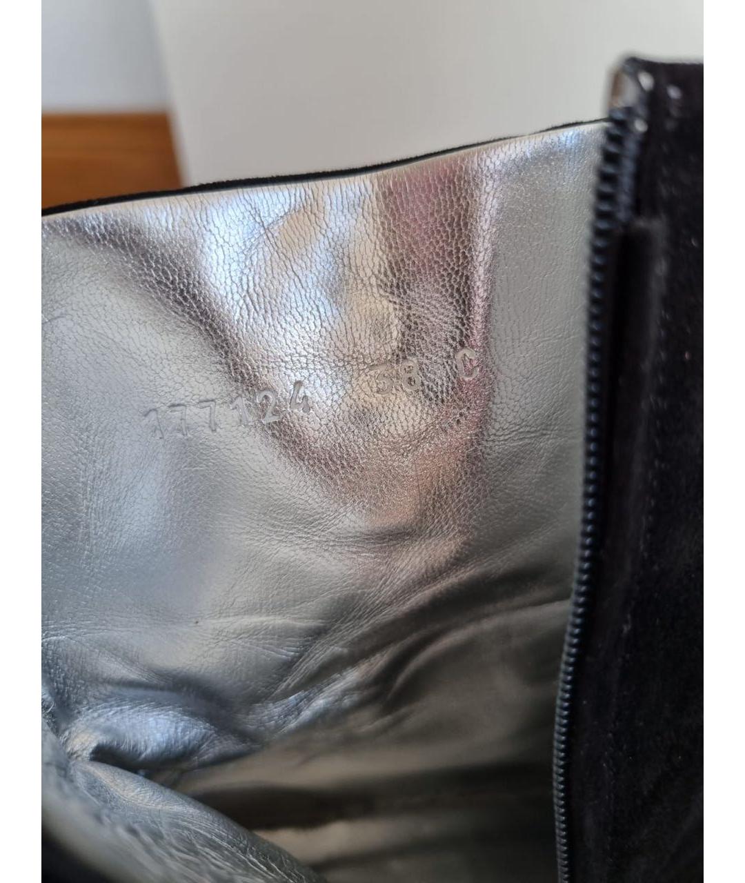 GUCCI Черные замшевые ботинки, фото 5