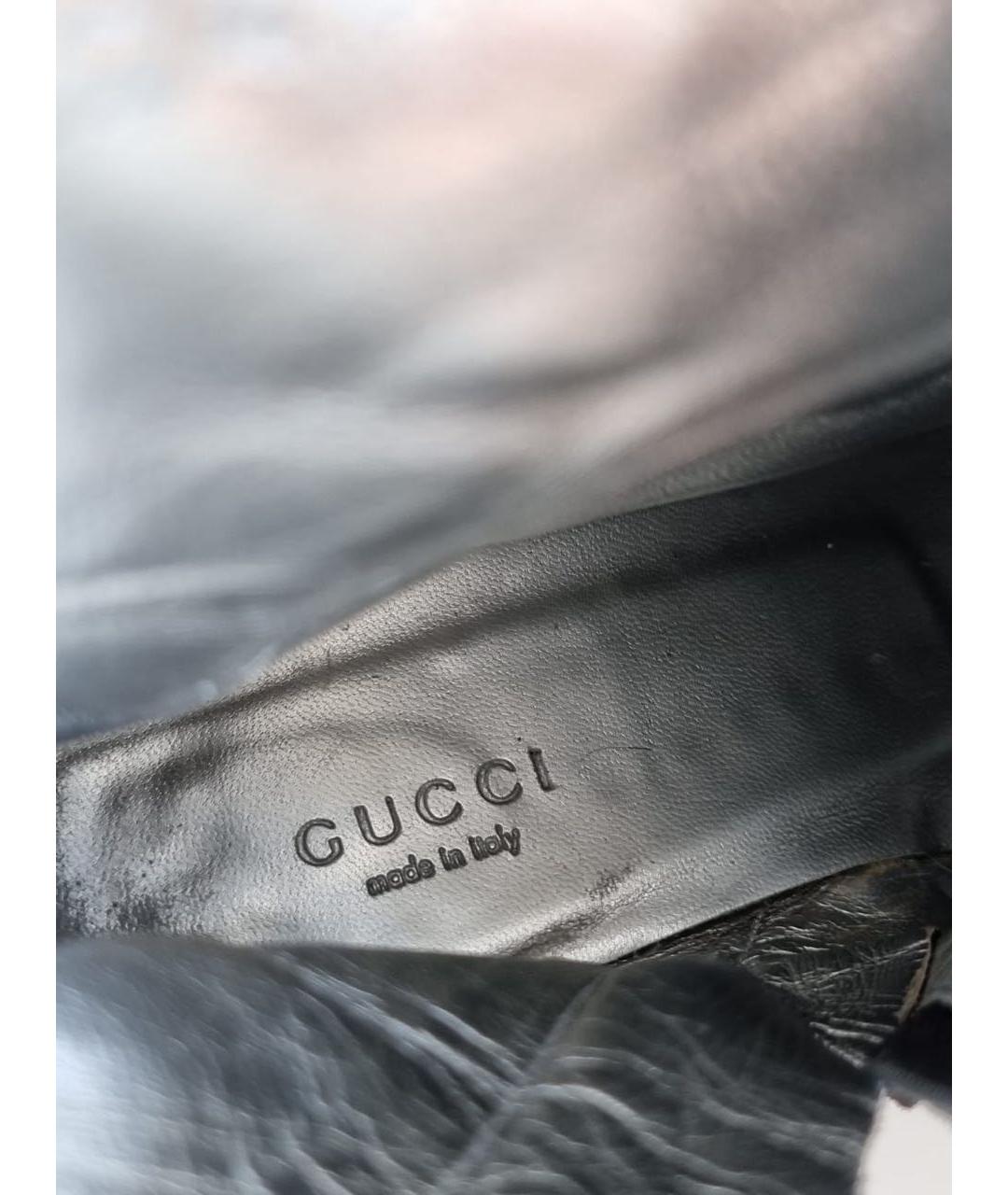 GUCCI Черные замшевые ботинки, фото 7