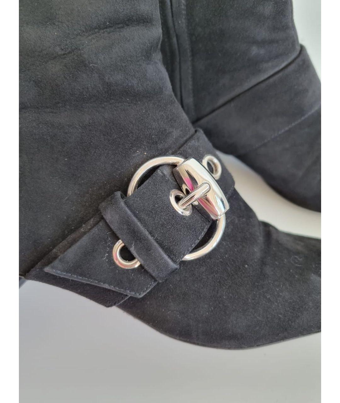 GUCCI Черные замшевые ботинки, фото 2