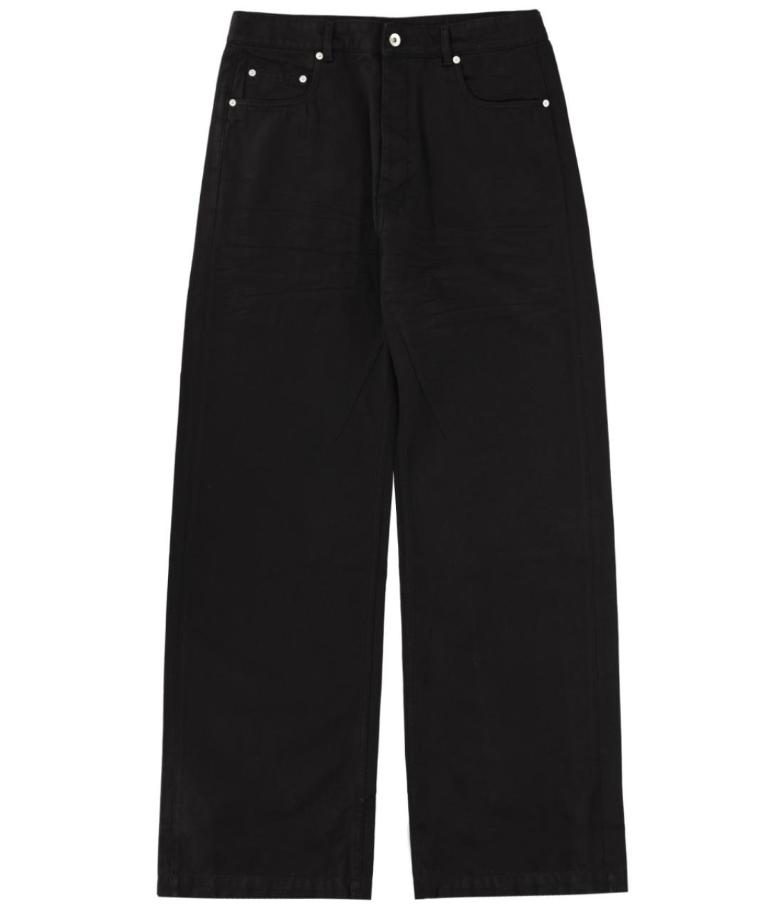 RICK OWENS DRKSHDW Черные хлопковые прямые джинсы, фото 1