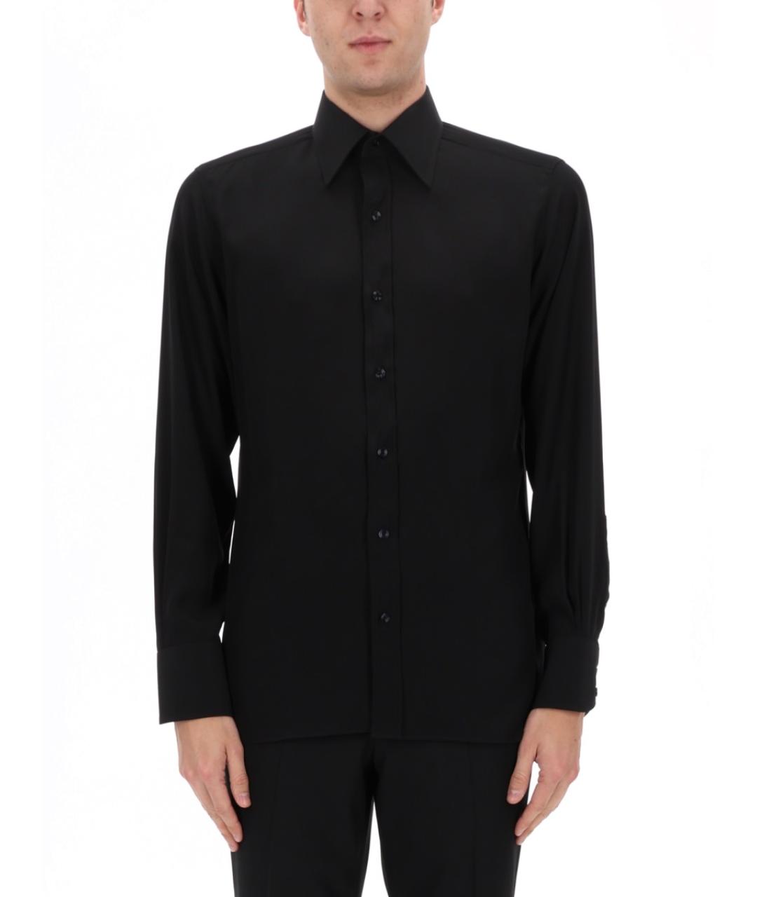 TOM FORD Черная шелковая кэжуал рубашка, фото 1