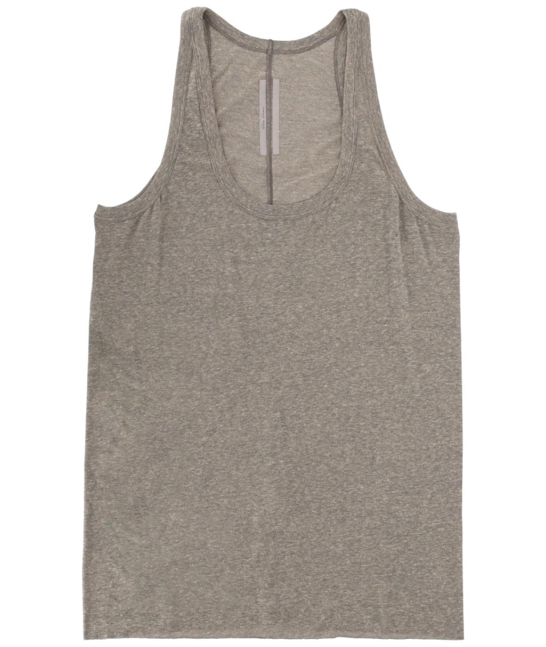 RICK OWENS Серая хлопковая майка, фото 1