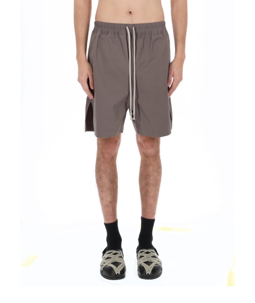 RICK OWENS Серые хлопковые шорты, фото 6