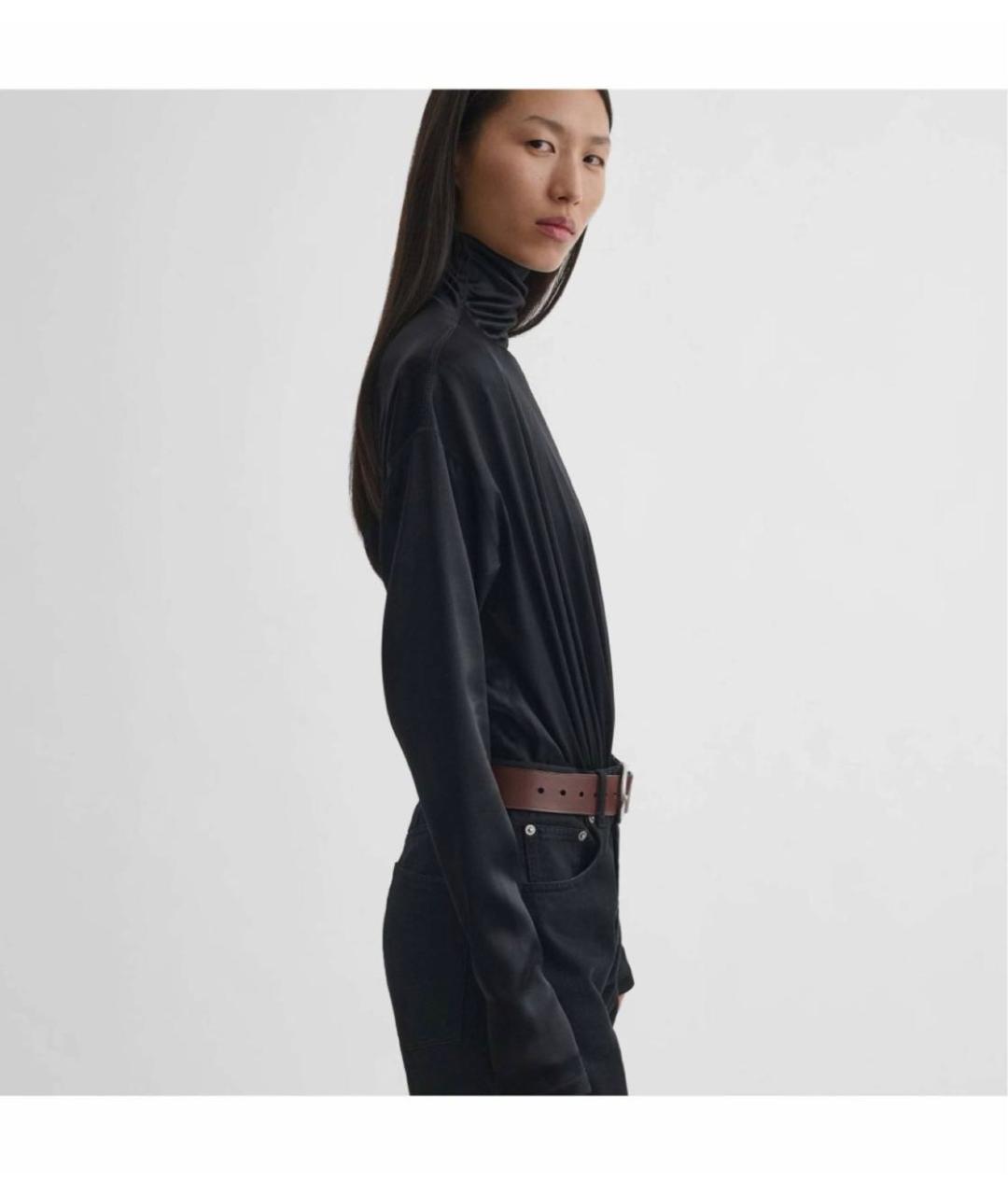 PHOEBE PHILO Черная шелковая водолазка, фото 3