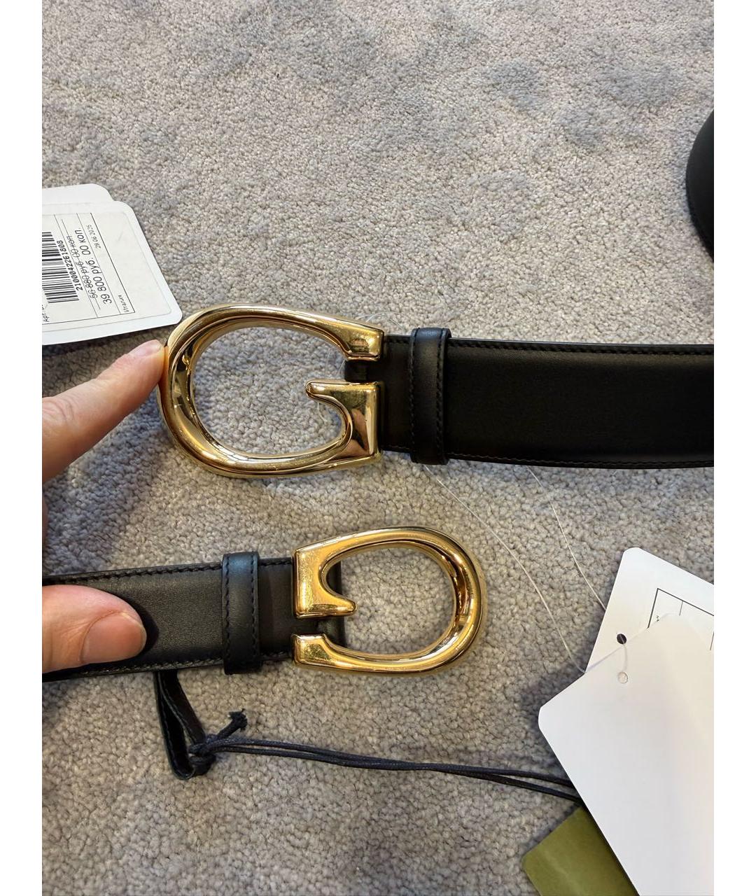 GUCCI Черный кожаный ремень, фото 6