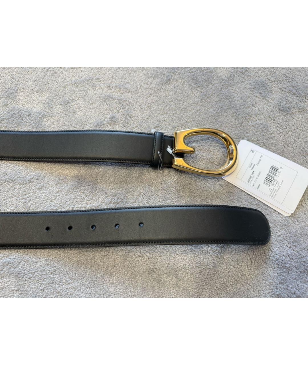 GUCCI Черный кожаный ремень, фото 4