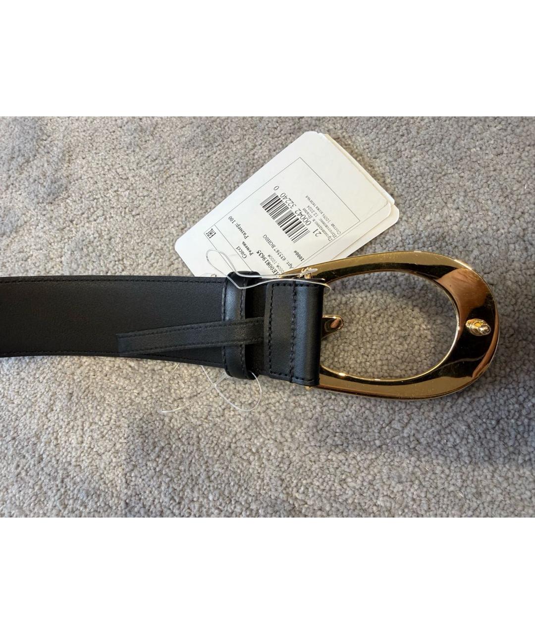 GUCCI Черный кожаный ремень, фото 2