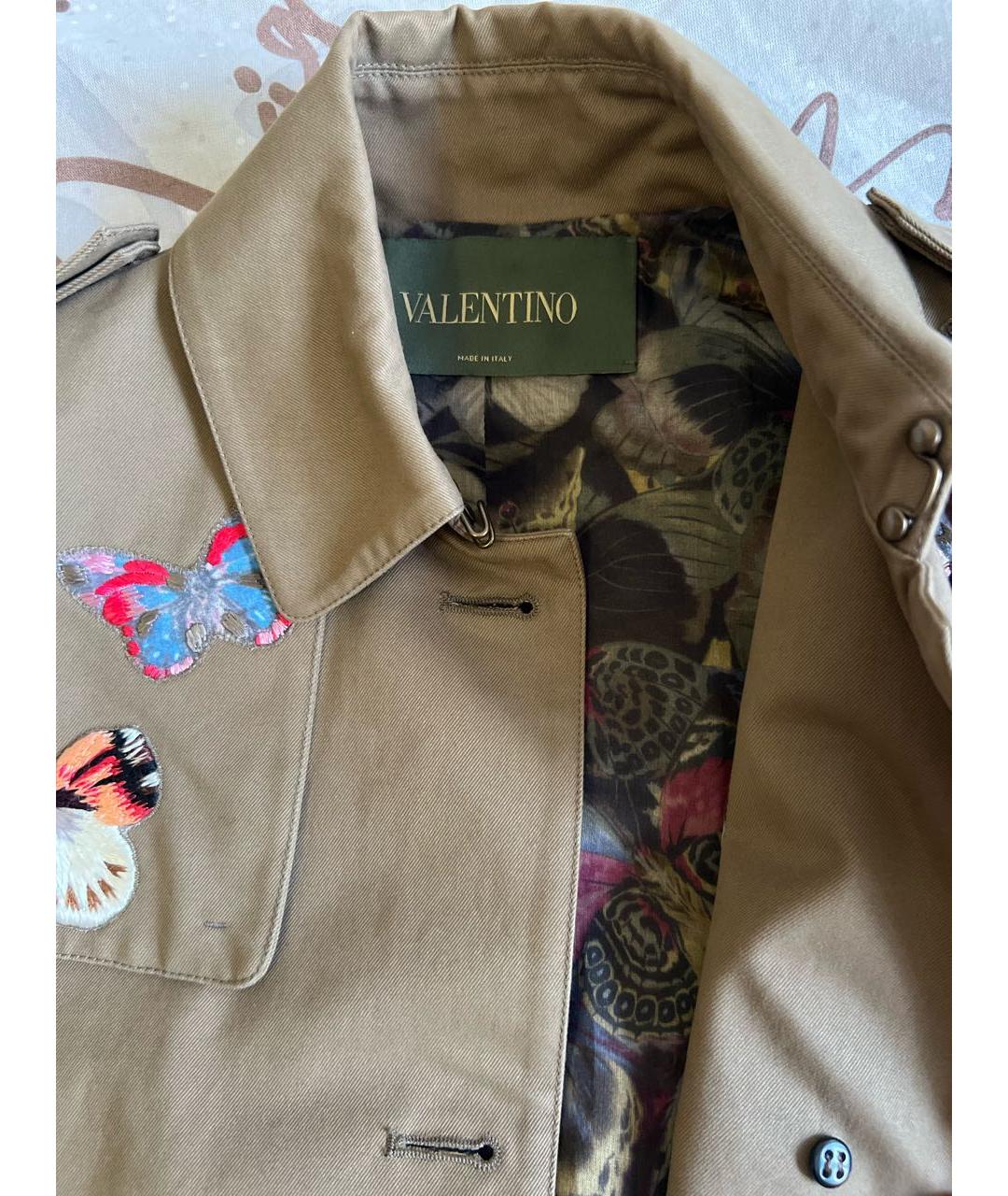 VALENTINO Хаки хлопковый тренч/плащ, фото 5