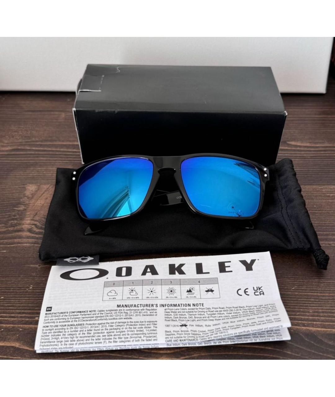 OAKLEY Черные пластиковые солнцезащитные очки, фото 5