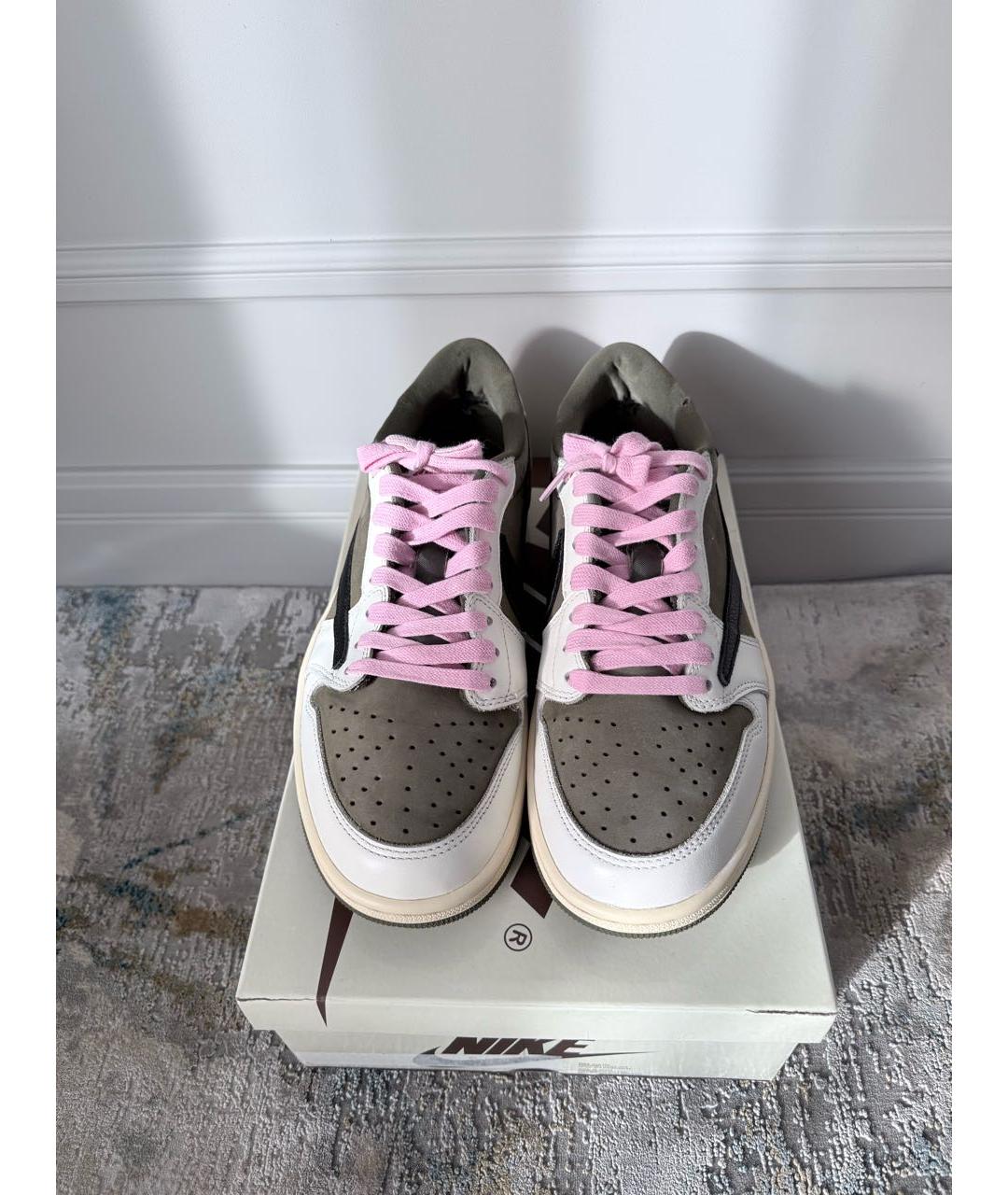 JORDAN Зеленые замшевые низкие кроссовки / кеды, фото 2