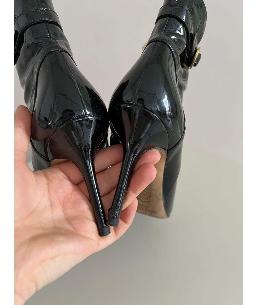 JIMMY CHOO Черные ботильоны из лакированной кожи, фото 6