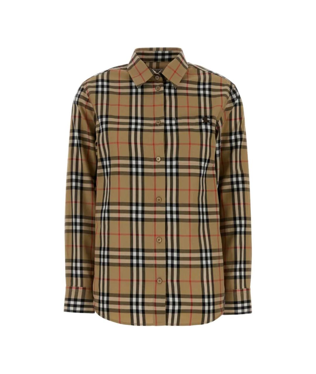 BURBERRY Бежевая хлопковая рубашка, фото 1
