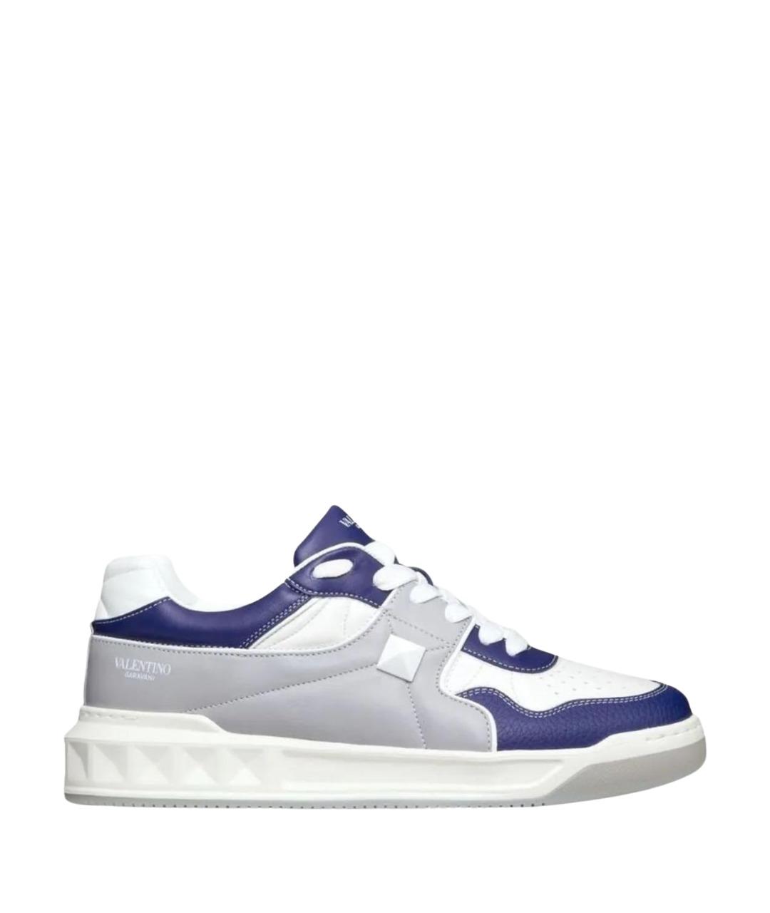 VALENTINO Мульти кожаные низкие кроссовки / кеды, фото 1