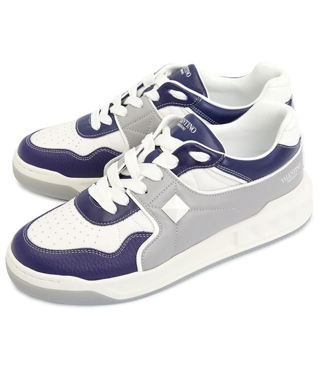 VALENTINO Мульти кожаные низкие кроссовки / кеды, фото 2