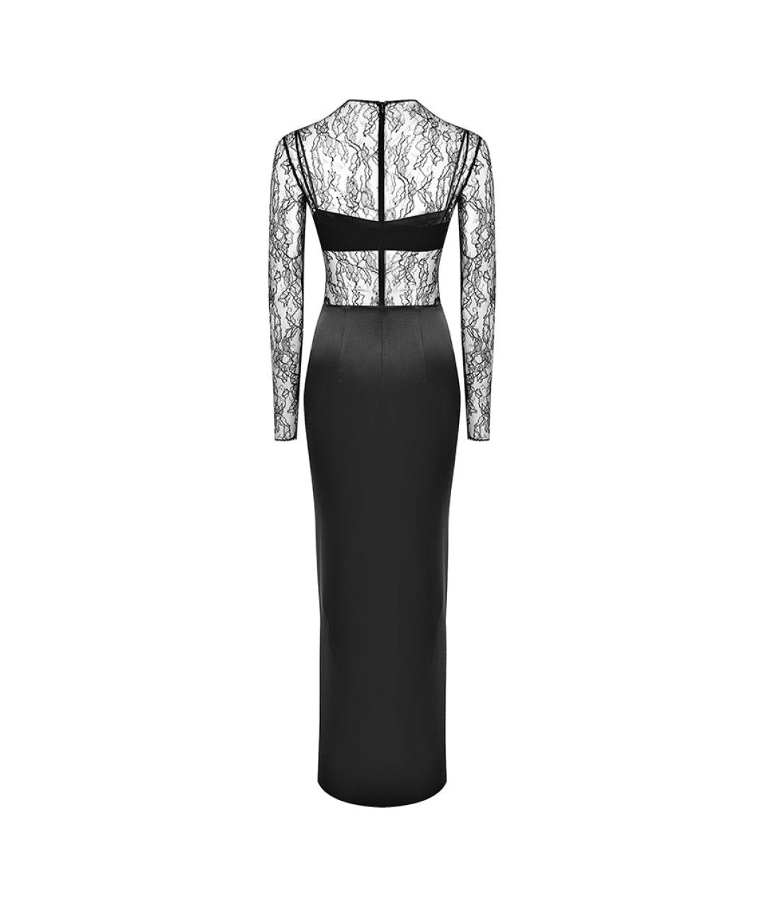 RASARIO Черное атласное вечернее платье, фото 2