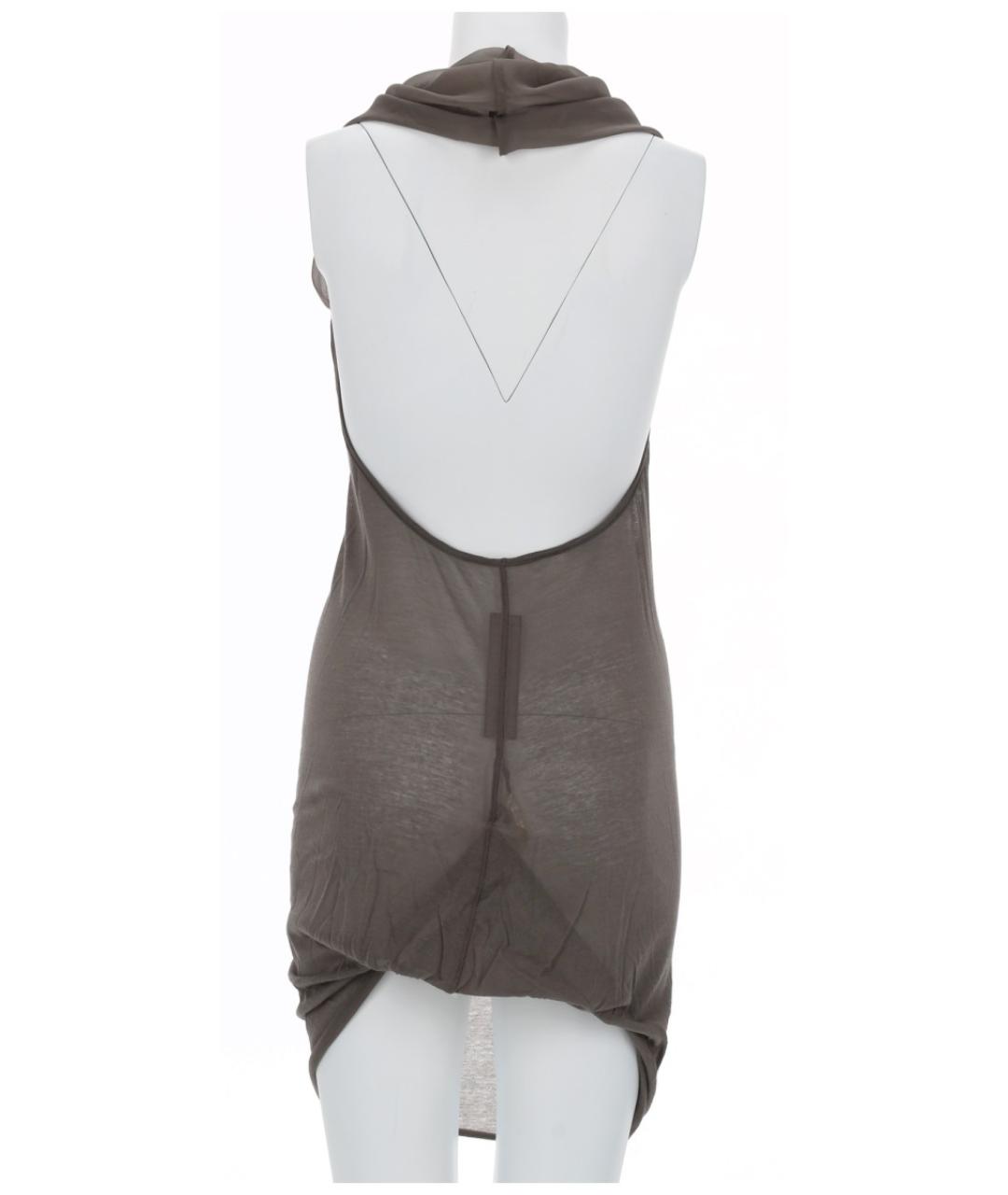 RICK OWENS Серая хлопковая блузы, фото 2