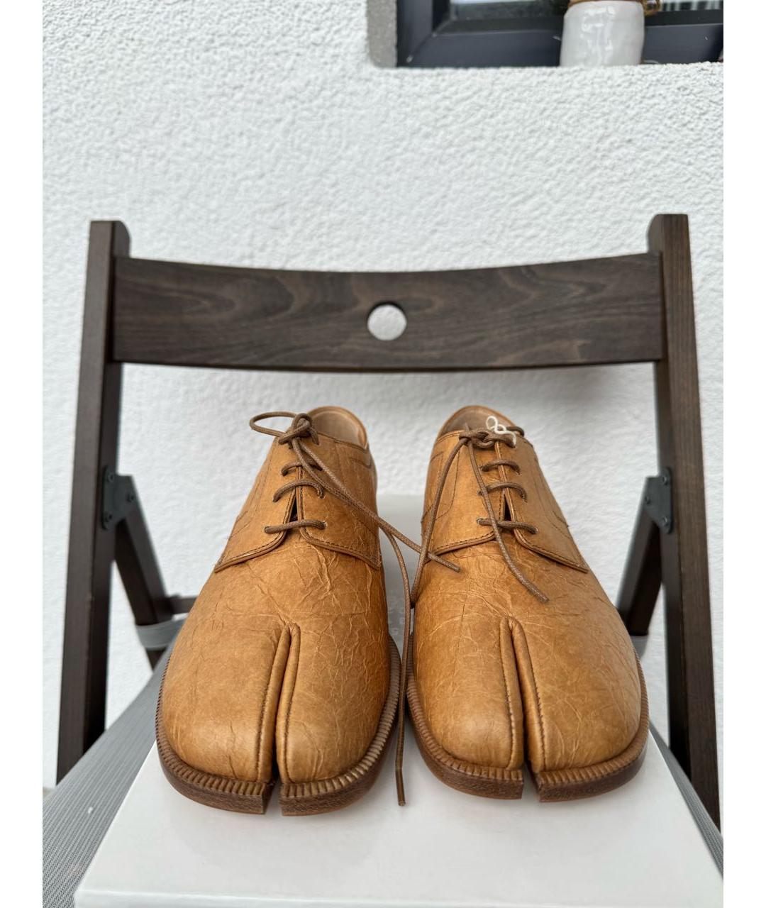 MAISON MARGIELA Коричневые кожаные брогги и оксфорды, фото 3