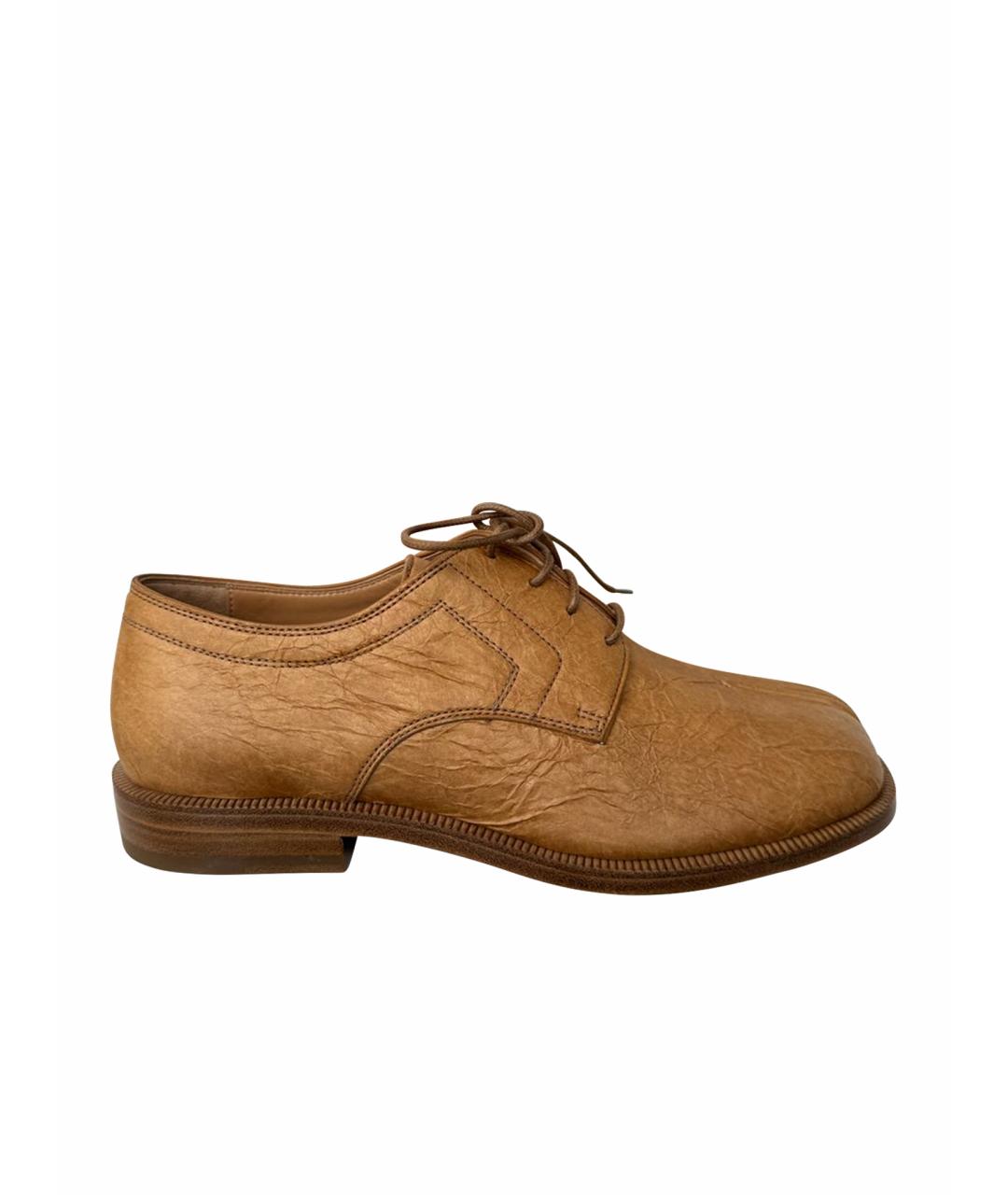 MAISON MARGIELA Коричневые кожаные брогги и оксфорды, фото 1