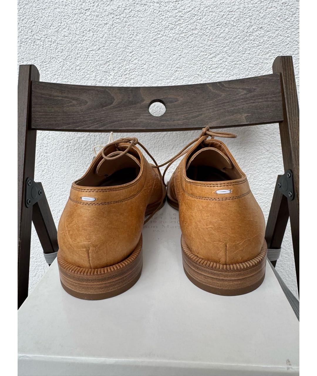 MAISON MARGIELA Коричневые кожаные брогги и оксфорды, фото 4