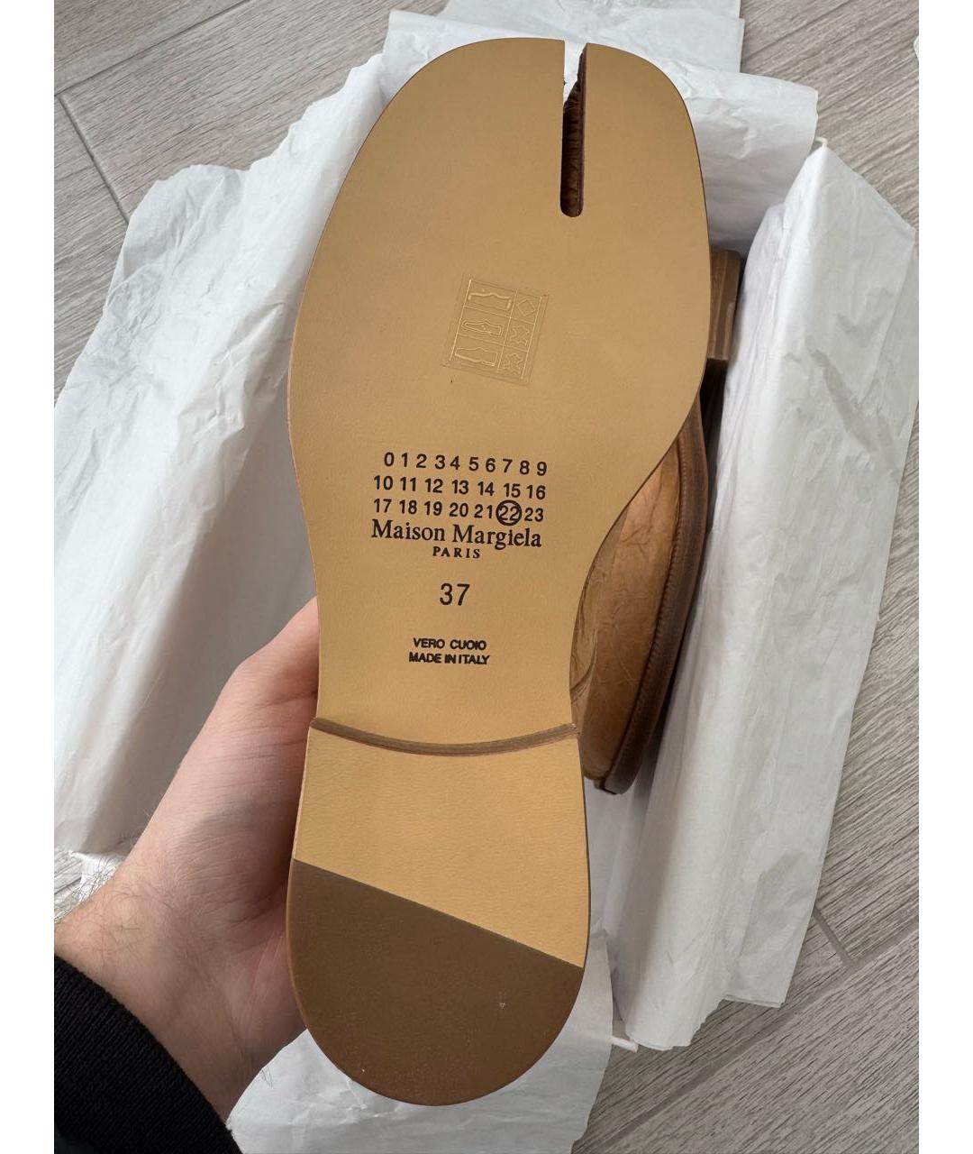 MAISON MARGIELA Коричневые кожаные брогги и оксфорды, фото 7