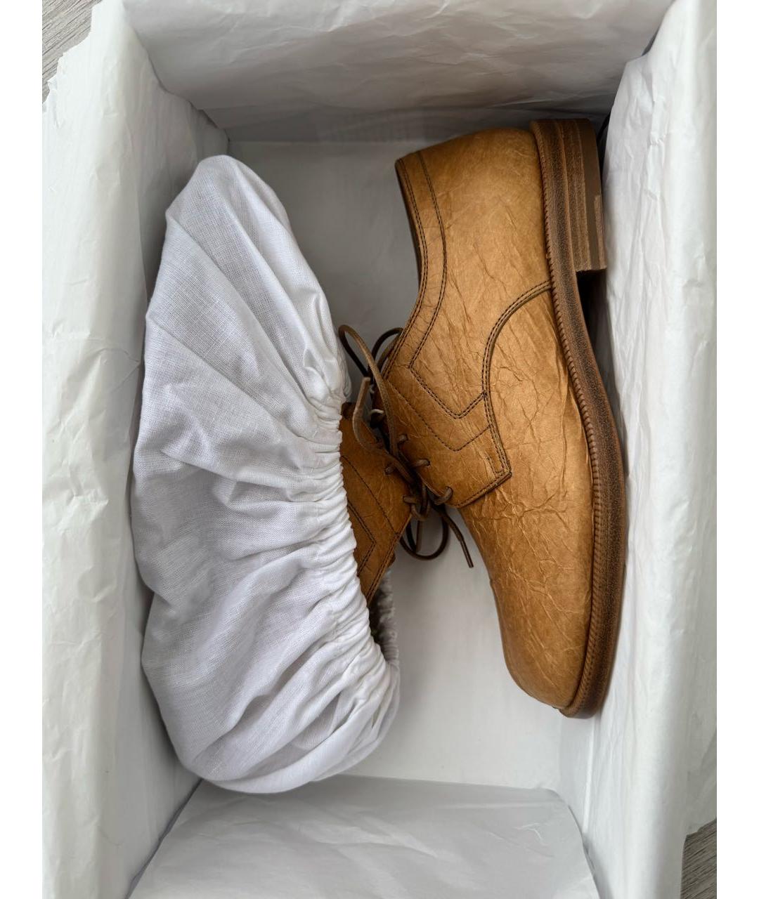 MAISON MARGIELA Коричневые кожаные брогги и оксфорды, фото 5